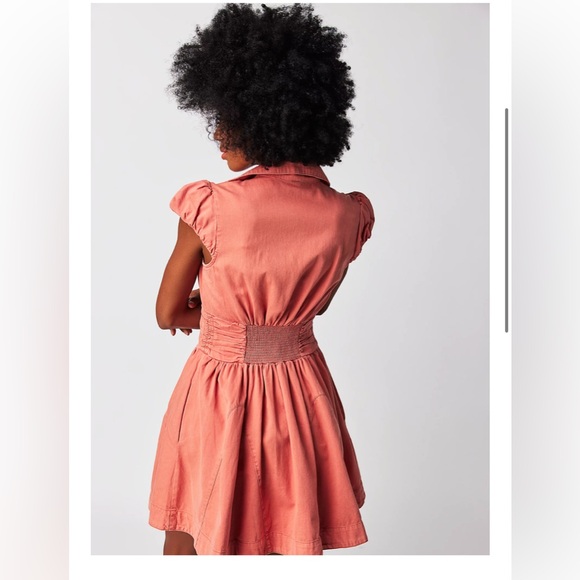 Free People CHESTER MINI DRESS IN LIGHTEST ROSE - Picture 11 of 14